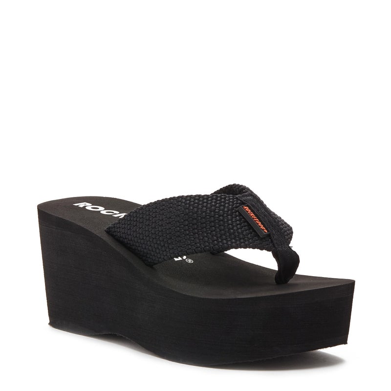 Rocket Dog Women's Crush Platform Thong Sandal,Black,9 M - Image 1